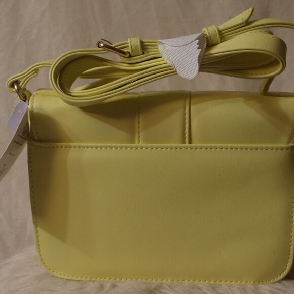 NEW Yellow PURSE By Time And Tru Size Medium Front Snap Inside Pockets Solid - Picture 5 of 5